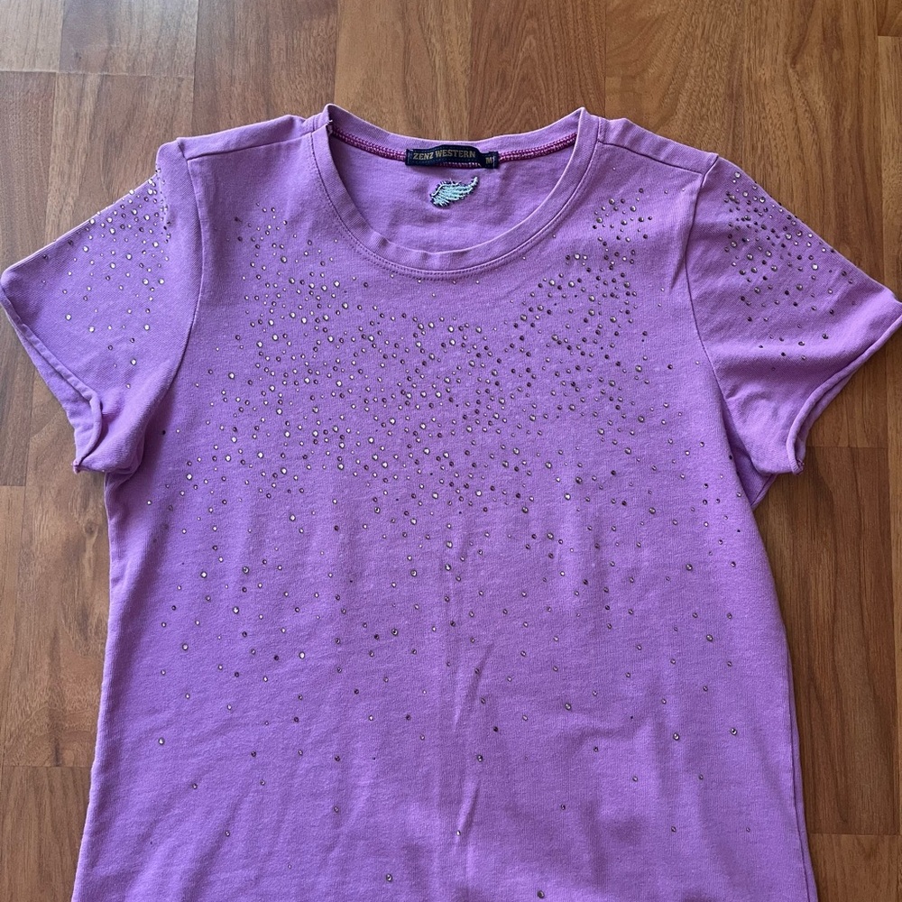 Purple Embellished Women's Top